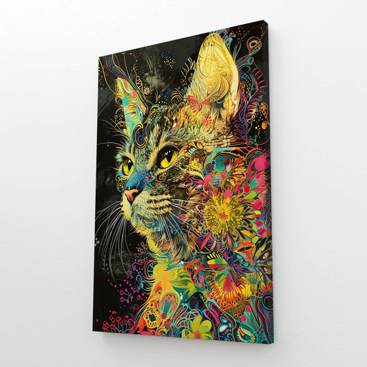 Floral Dream Cat Wall Art