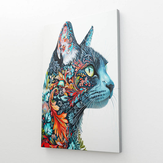 Floral Fantasy Cat Art