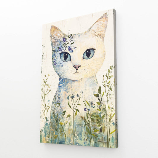 Floral Spirit Cat Wall Art