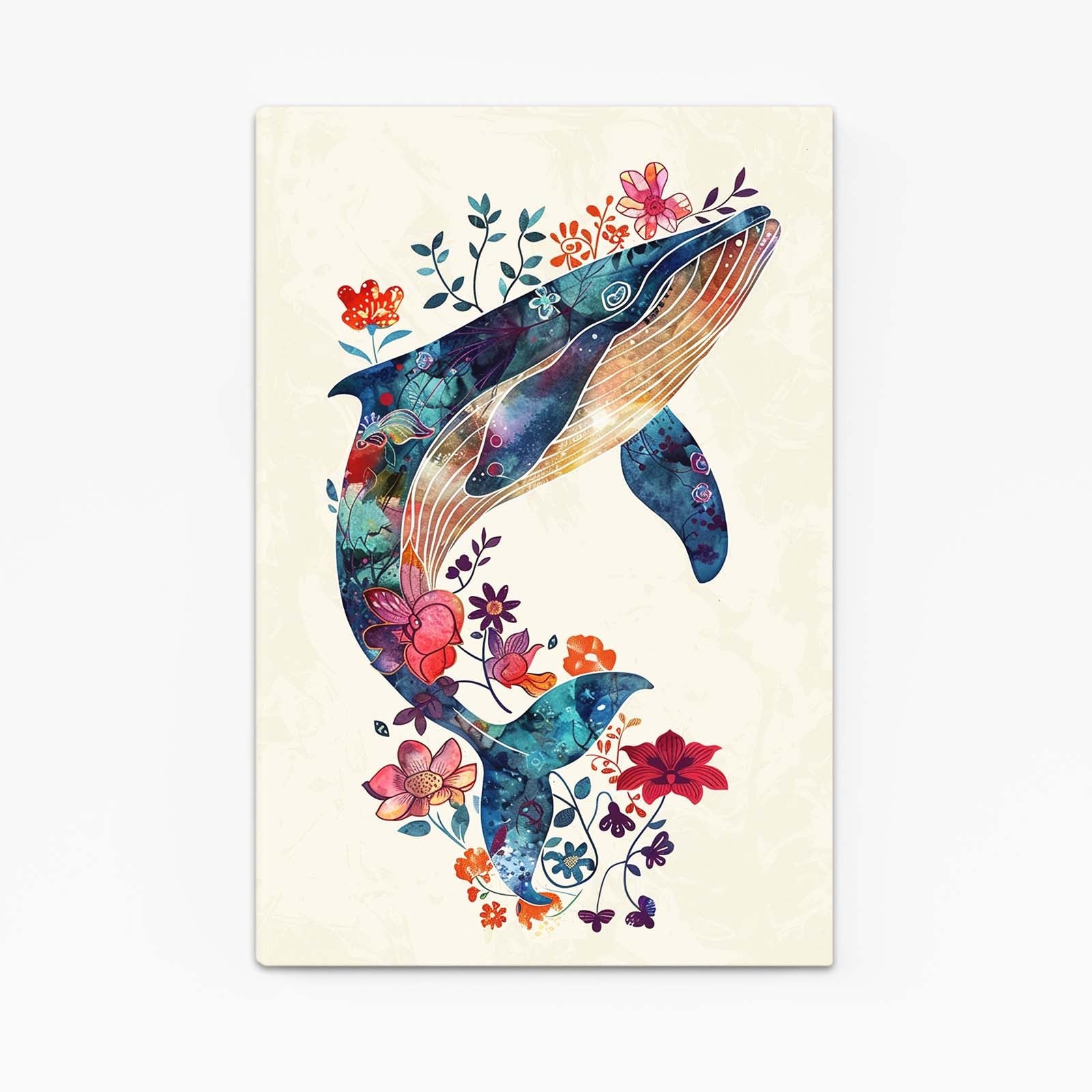 Floral Whale Art