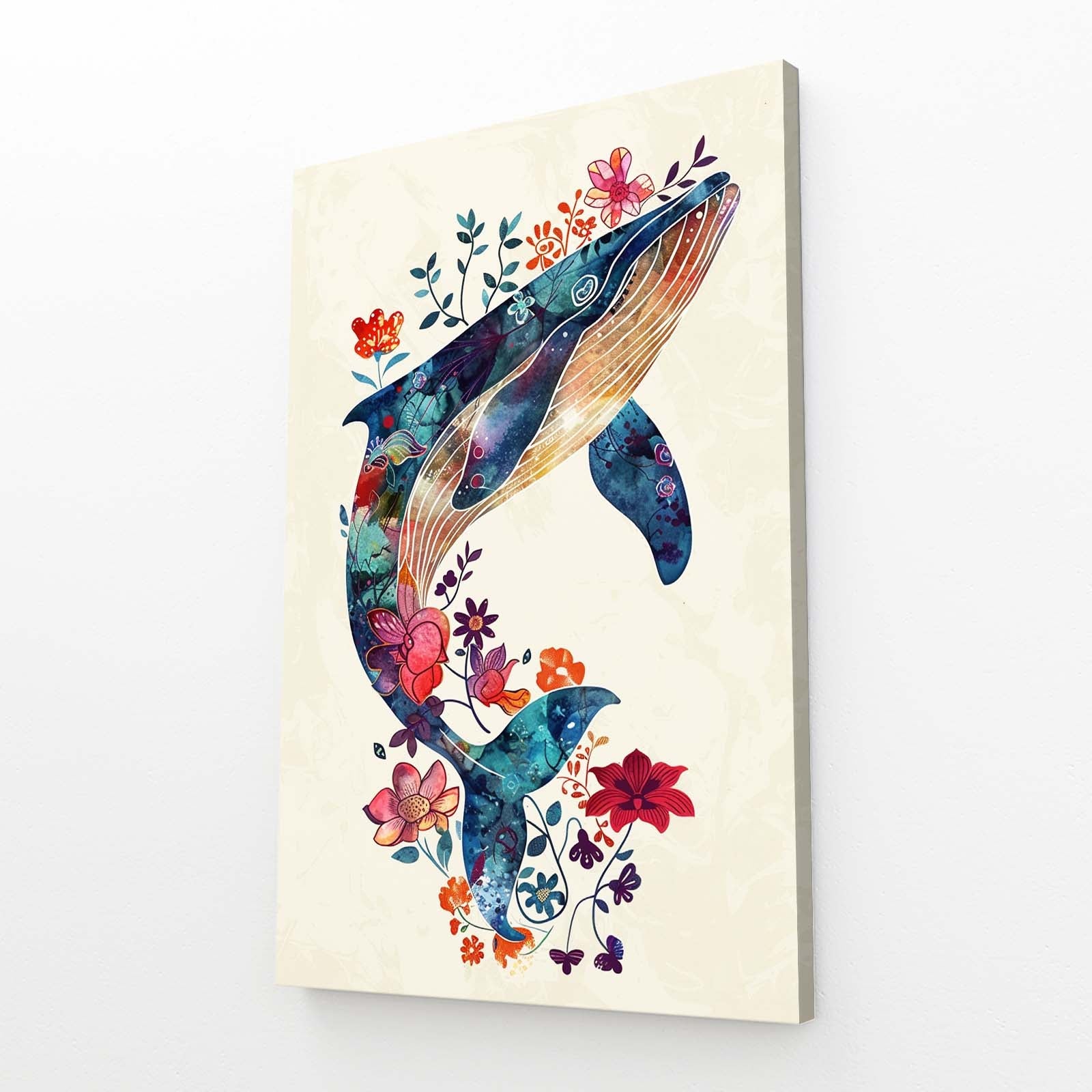 Floral Whale Art