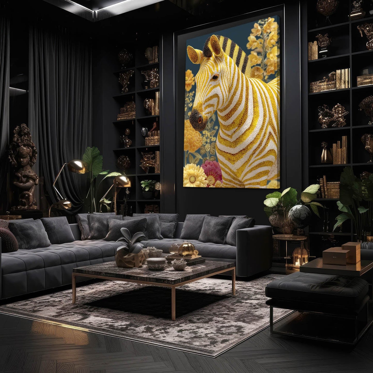 Floral Zebra Prints – styled in a furnished interior