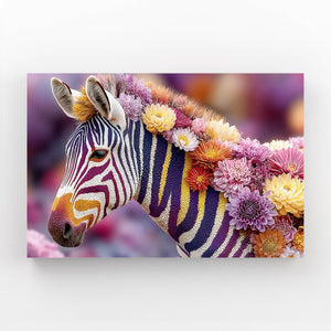 Floral Zebra Wall Art