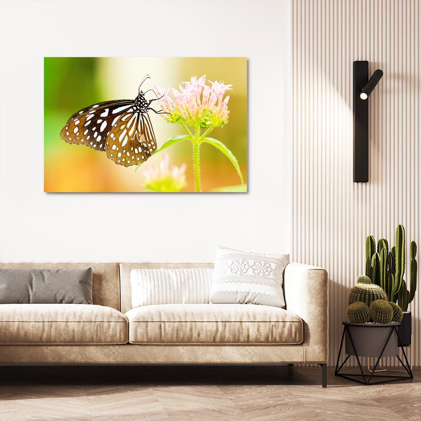 Flower And Butterfly Wall Art