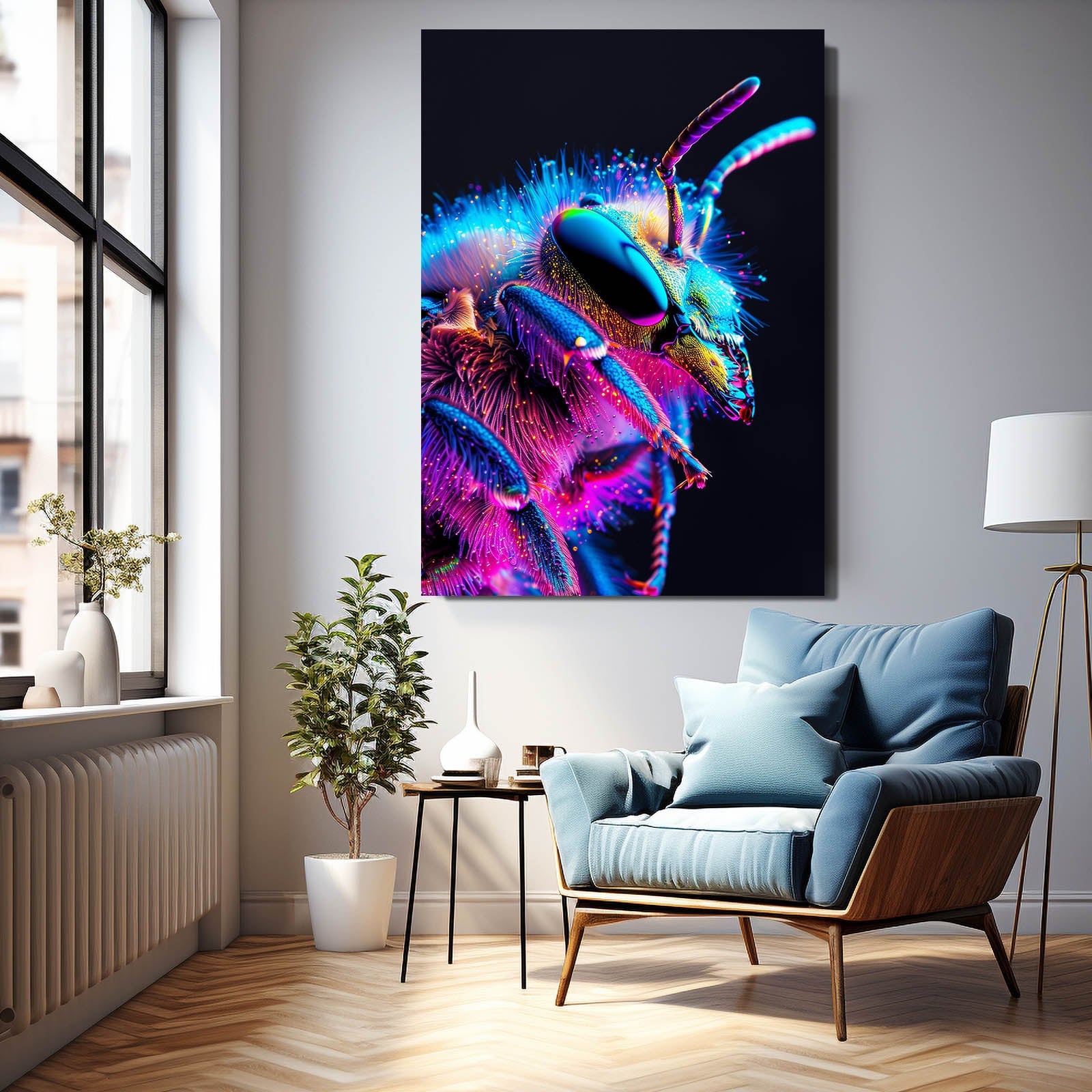 Fluorescent Bee Art