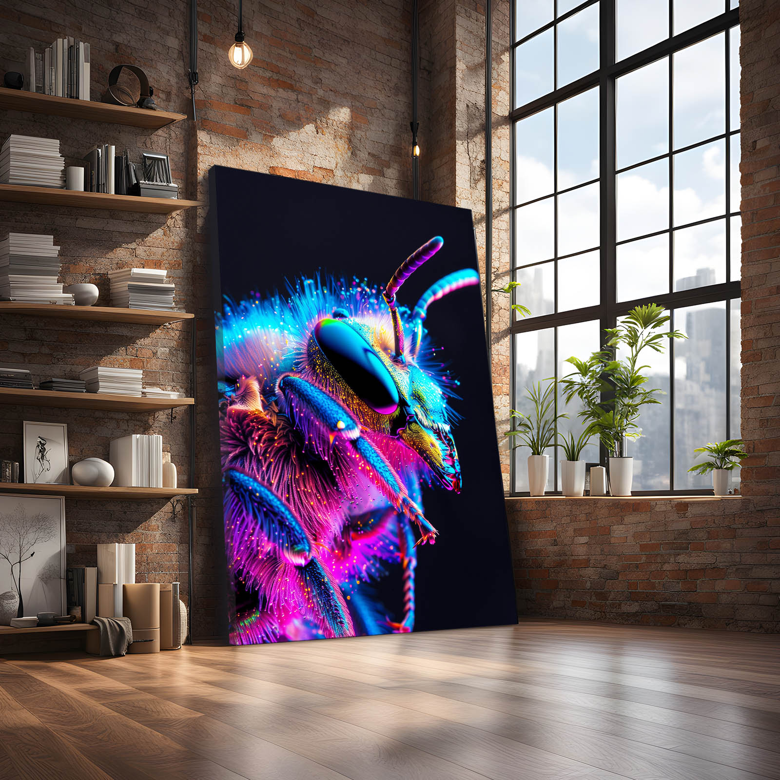Fluorescent Bee Art