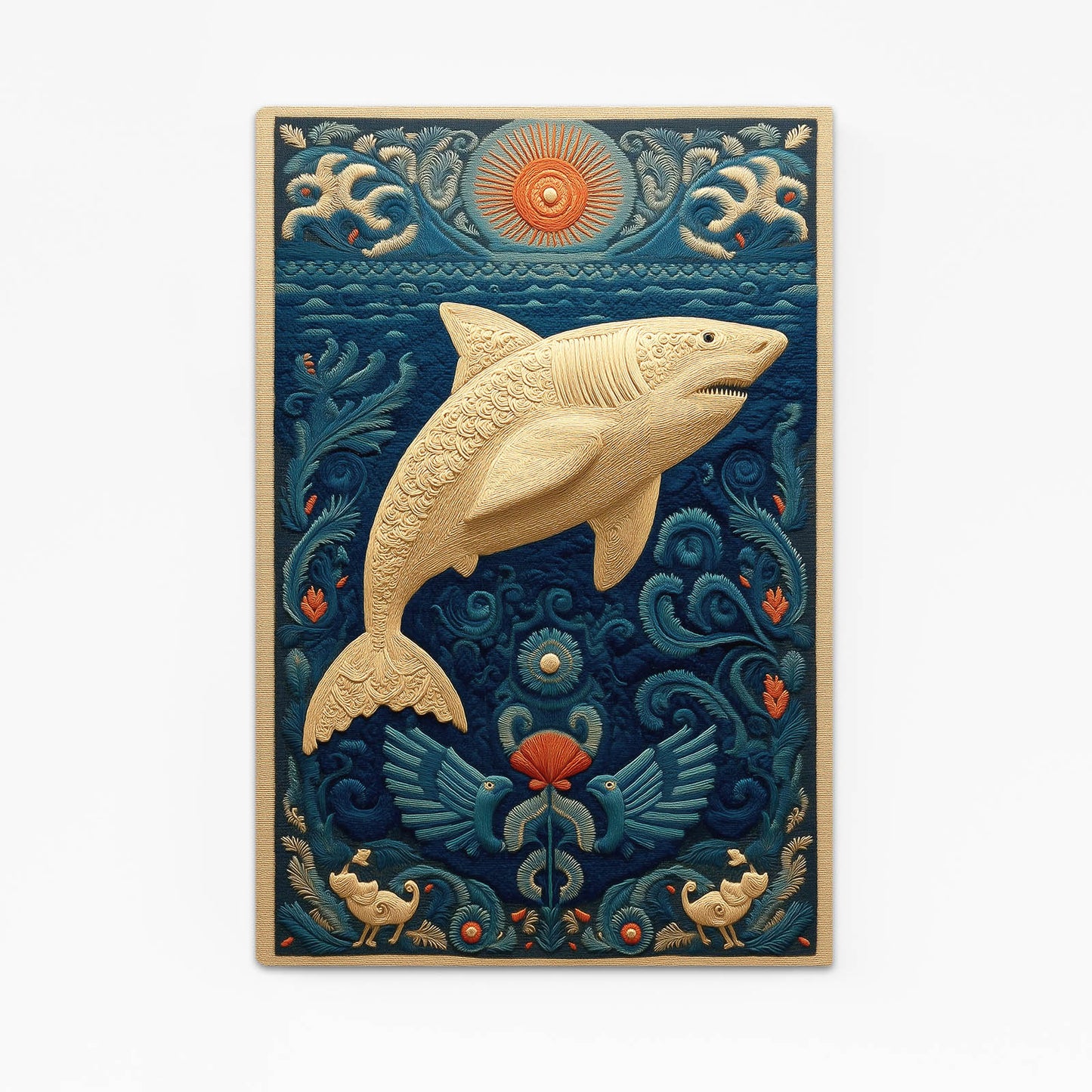 Folk Art Card Shark Canvas – folk art card shark canvas print
