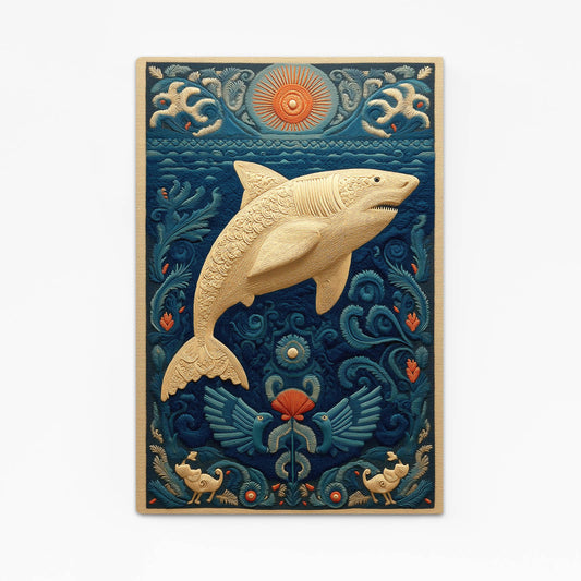 Folk Art Card Shark Canvas – folk art card shark canvas print