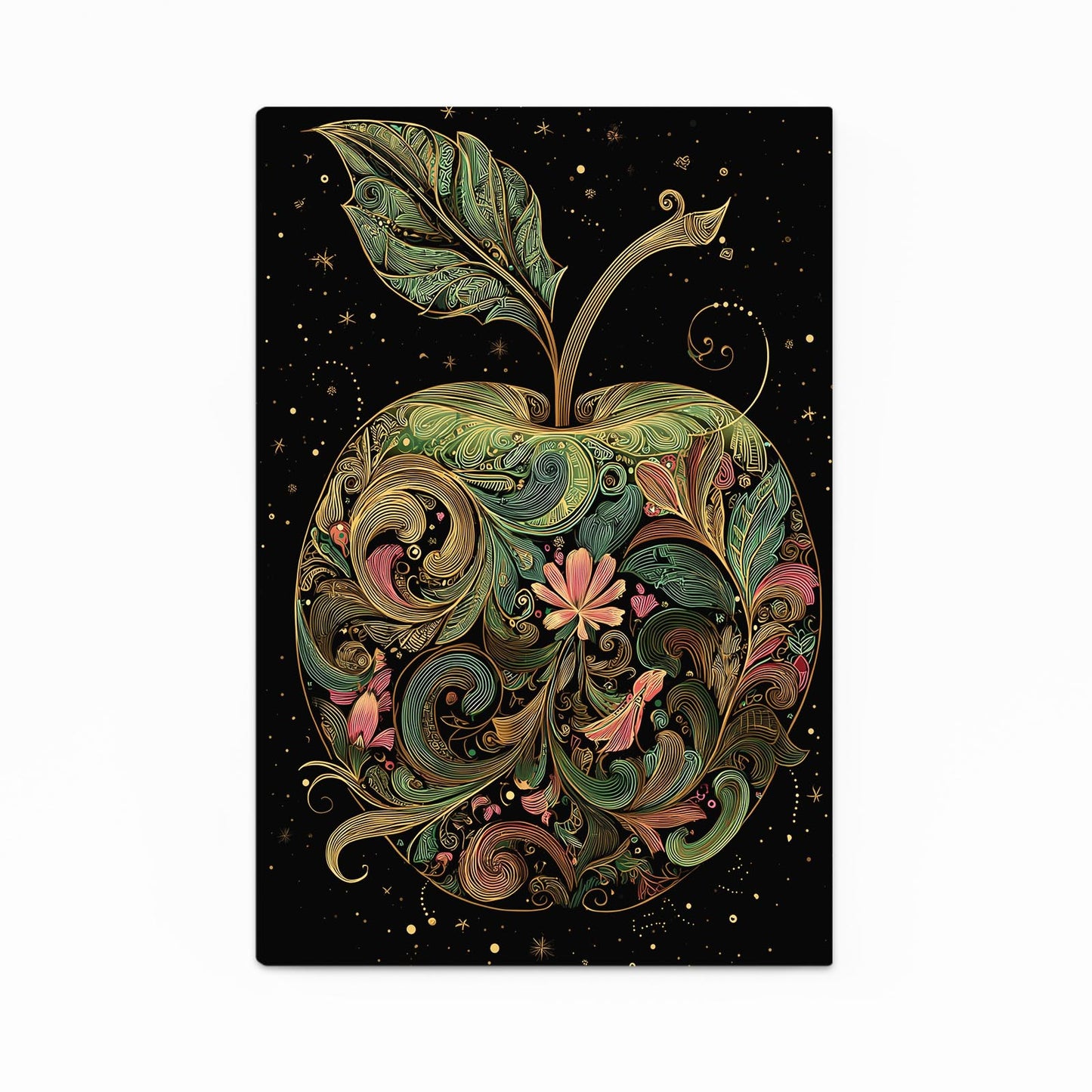 Folk Floral Ornate Apple Art – folk floral ornate apple canvas print