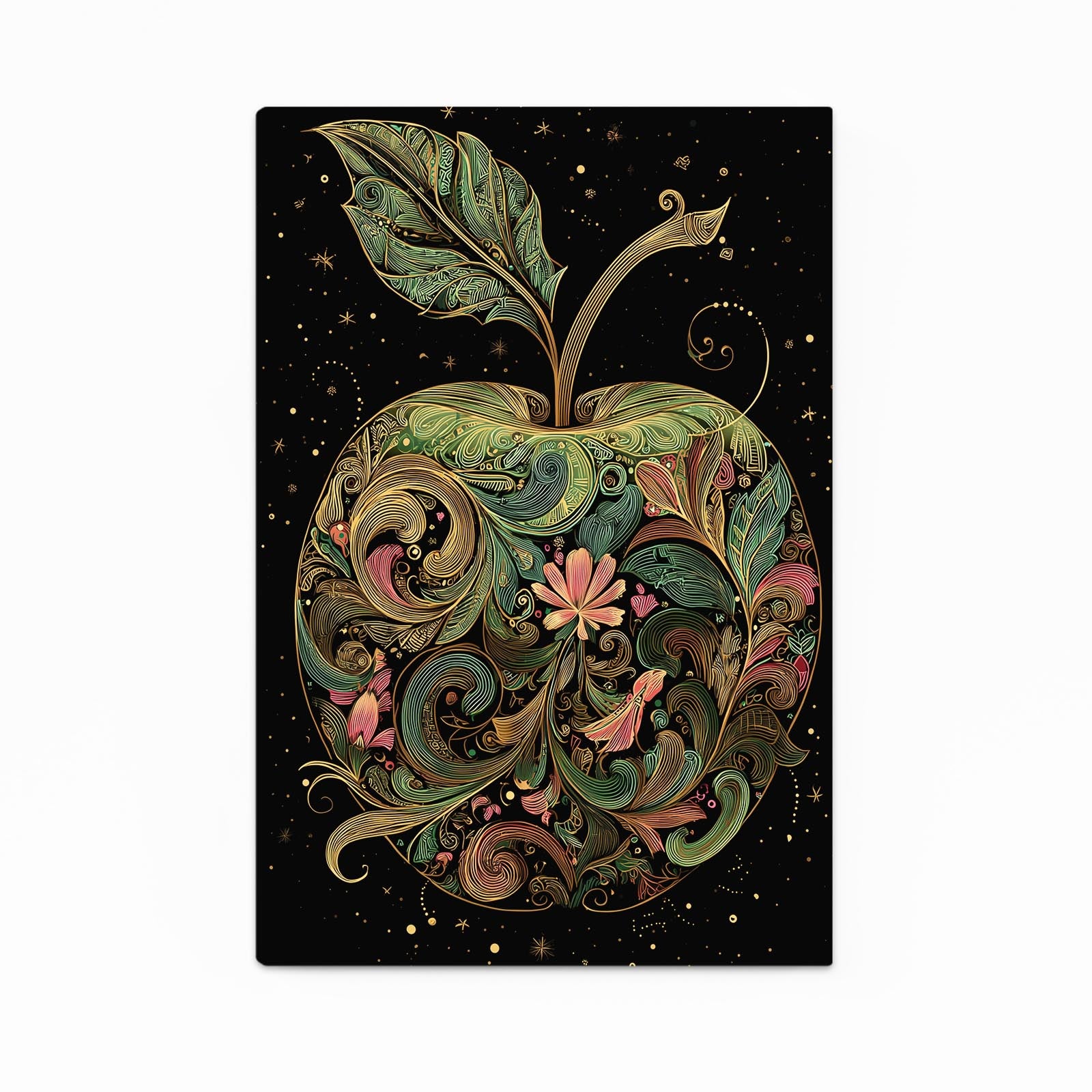 Folk Floral Ornate Apple Art – folk floral ornate apple canvas print