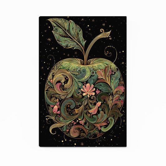 Folk Floral Ornate Apple Art – folk floral ornate apple canvas print