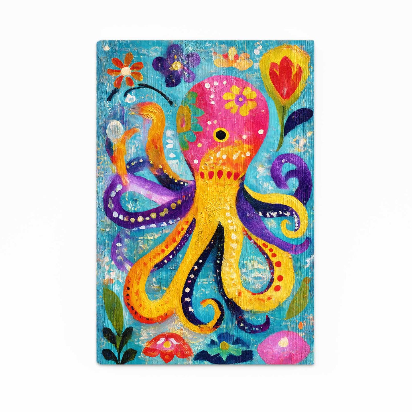 Folk Garden Bloom Octopus Wall Decor – folk garden bloom octopus canvas print