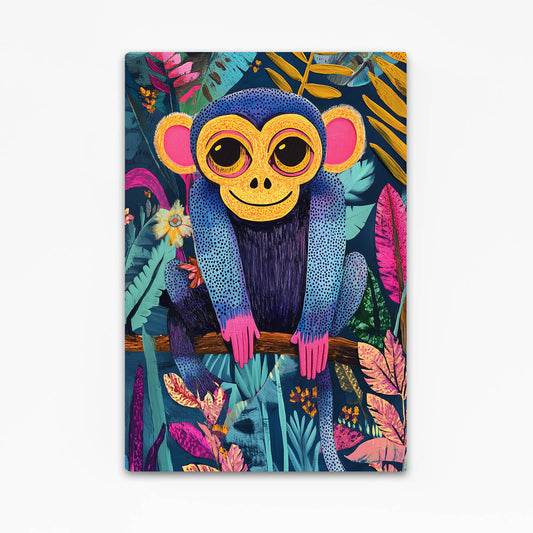 Folk Jungle Bloom Monkey Canvas Art – folk jungle bloom monkey canvas print