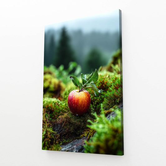 Forest Moss Apple Canvas – angled canvas view on white background