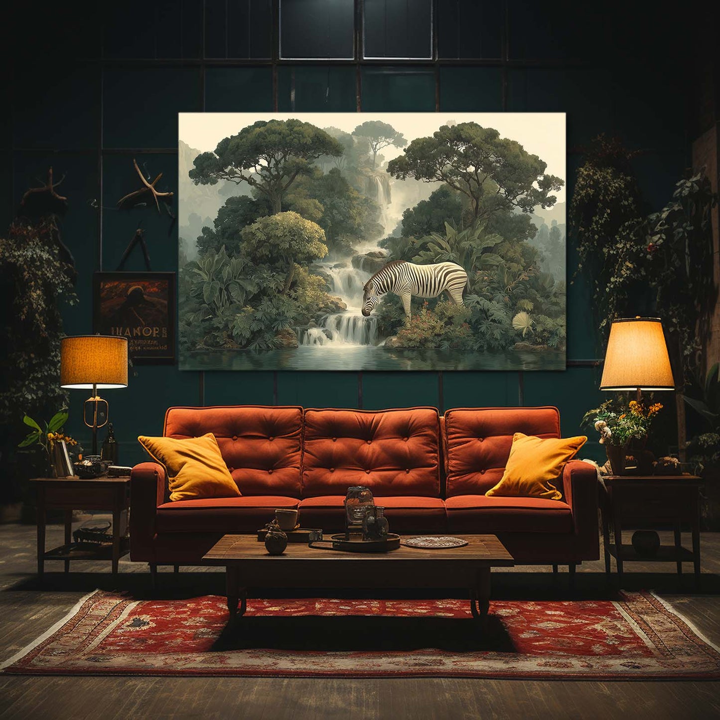Forest Zebra Prints – styled in a furnished interior
