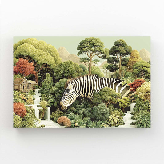 Forest Zebra Wall Art – forest canvas print