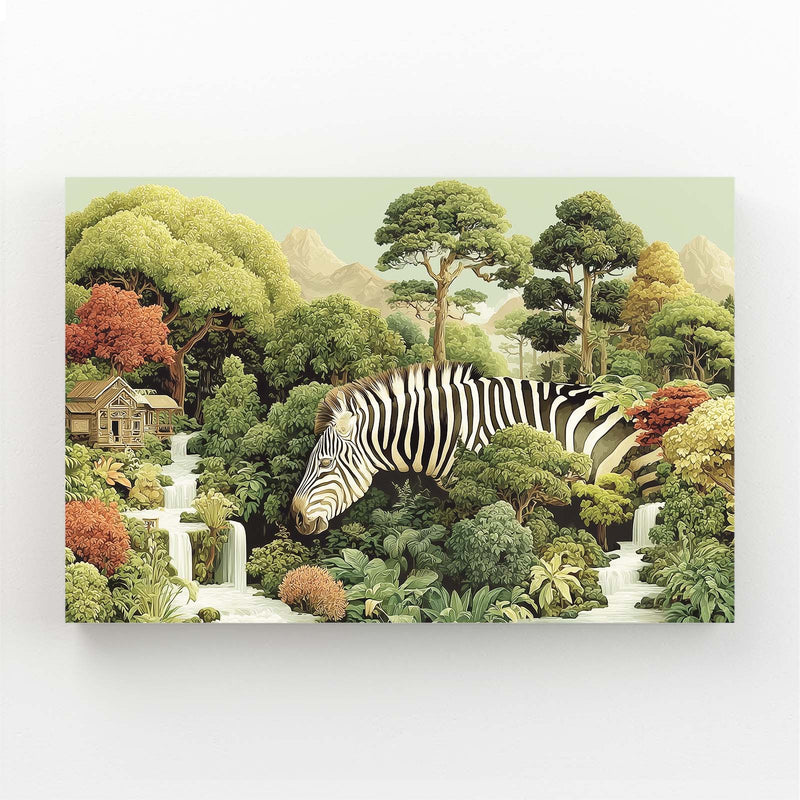 Forest Zebra Wall Art – forest canvas print