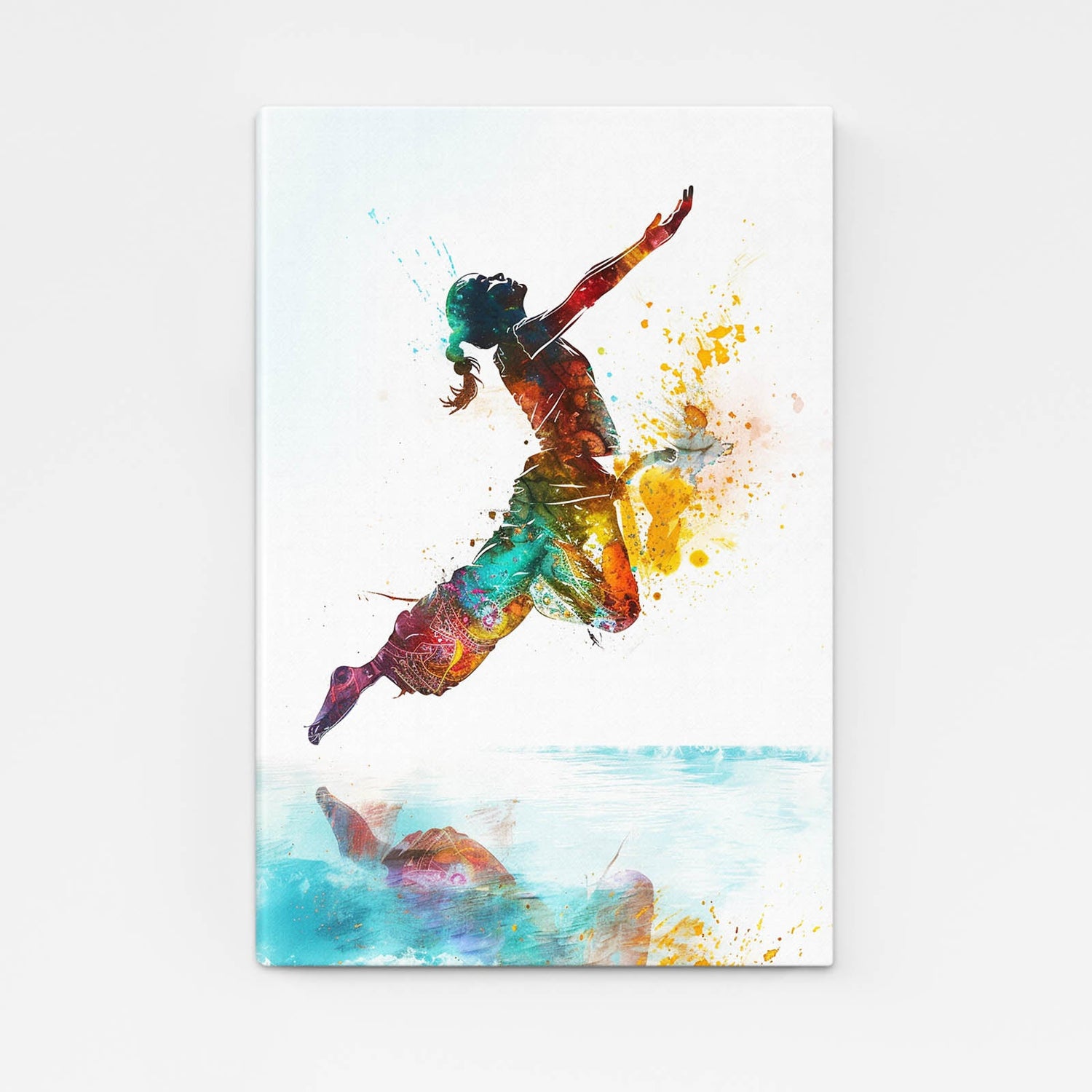 Framed Art African Canvas — digital canvas print in white tones
