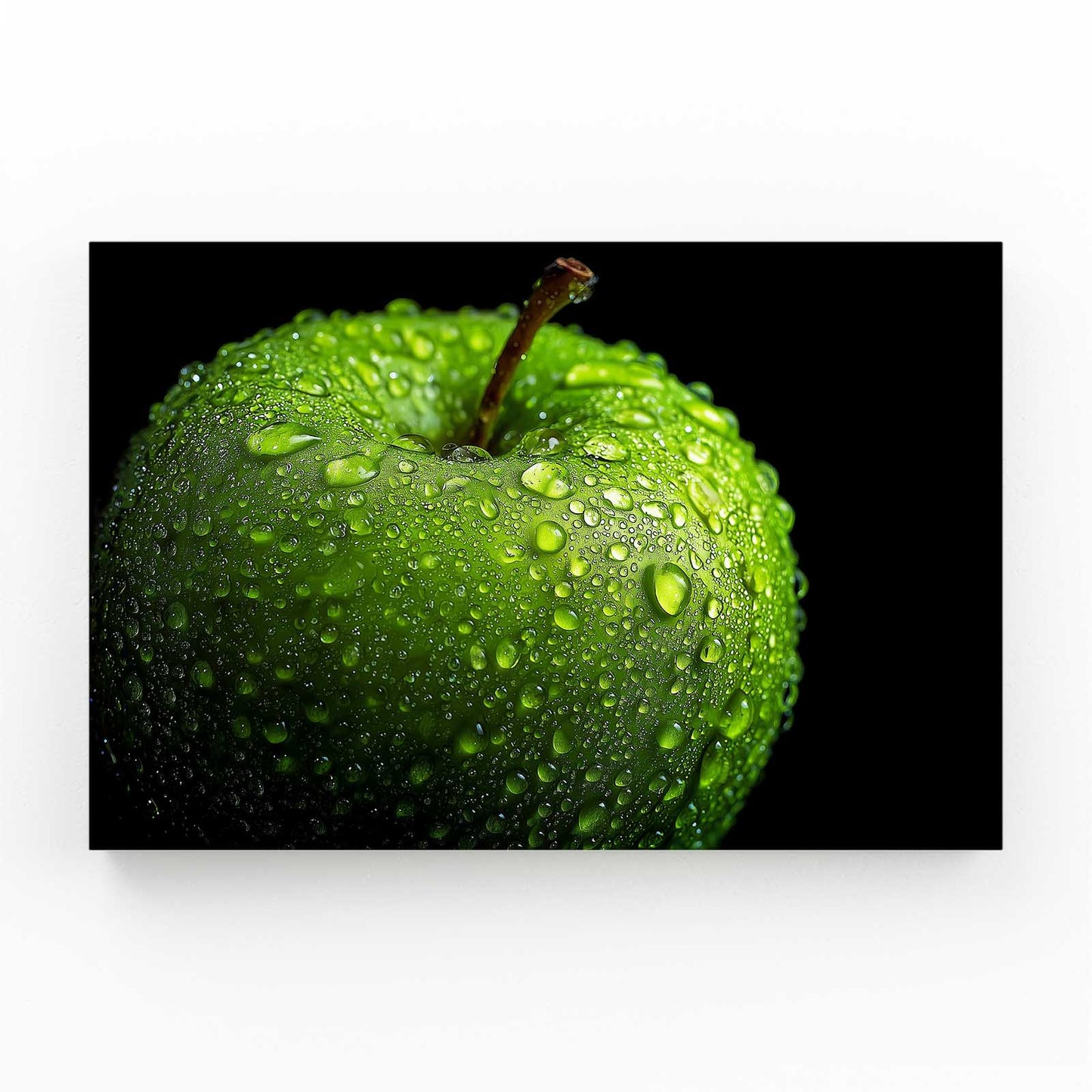 Fresh Green Droplets Apple Prints – fresh green droplets apple canvas print