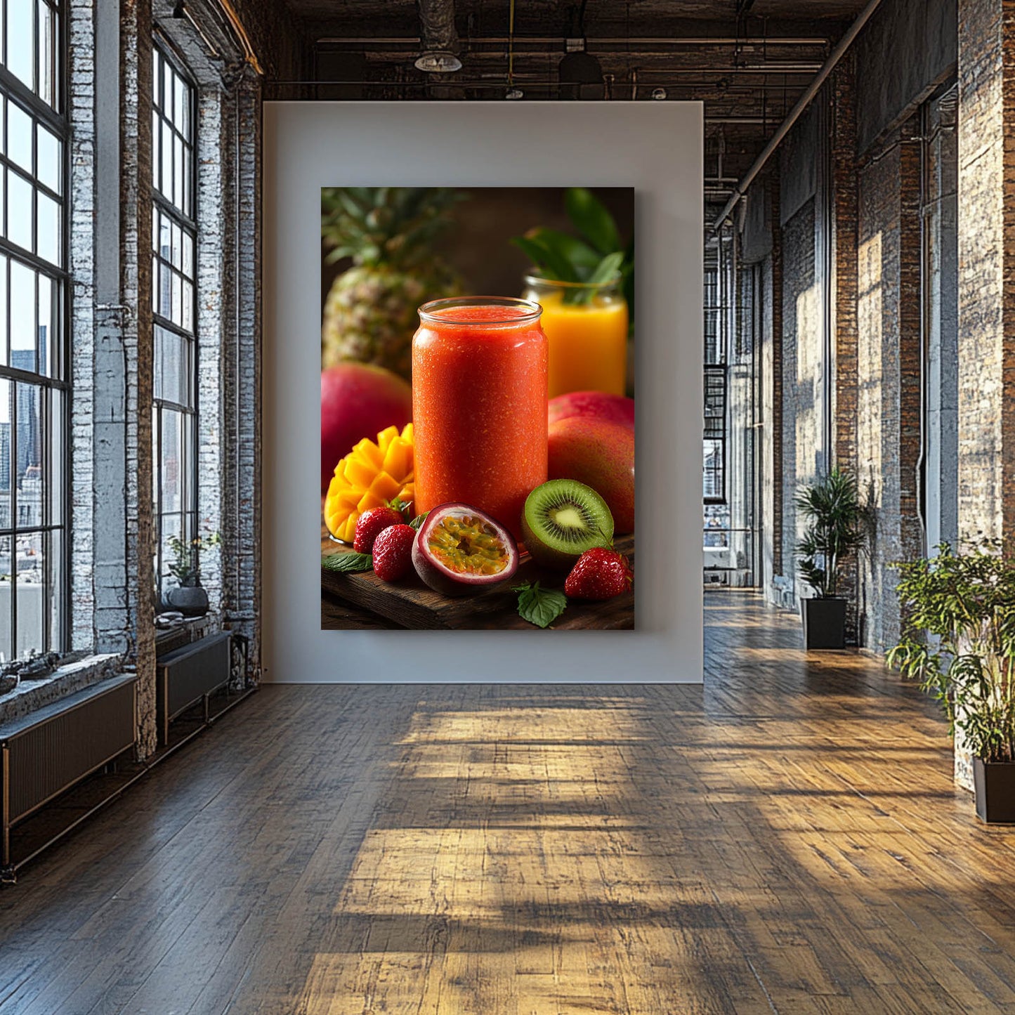 Fresh Smoothie Spread Fruit Prints – styled in a furnished interior