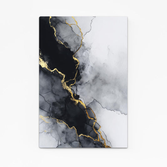 Frost Marble Vein Gold Art – canvas print on white background