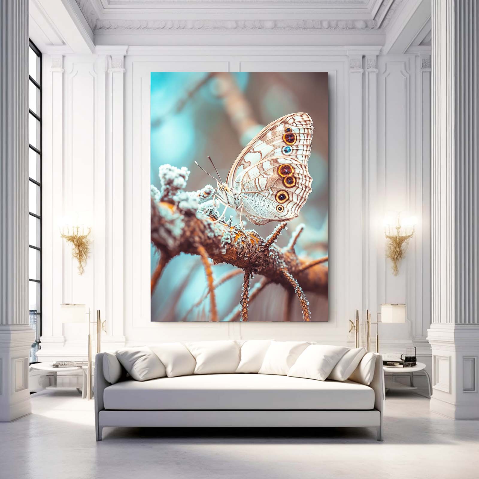 Frosted Butterfly Wall Art
