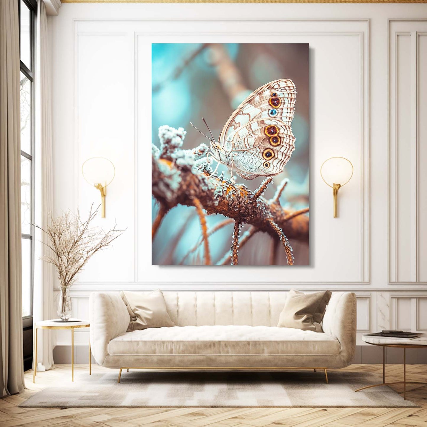 Frosted Butterfly Wall Art