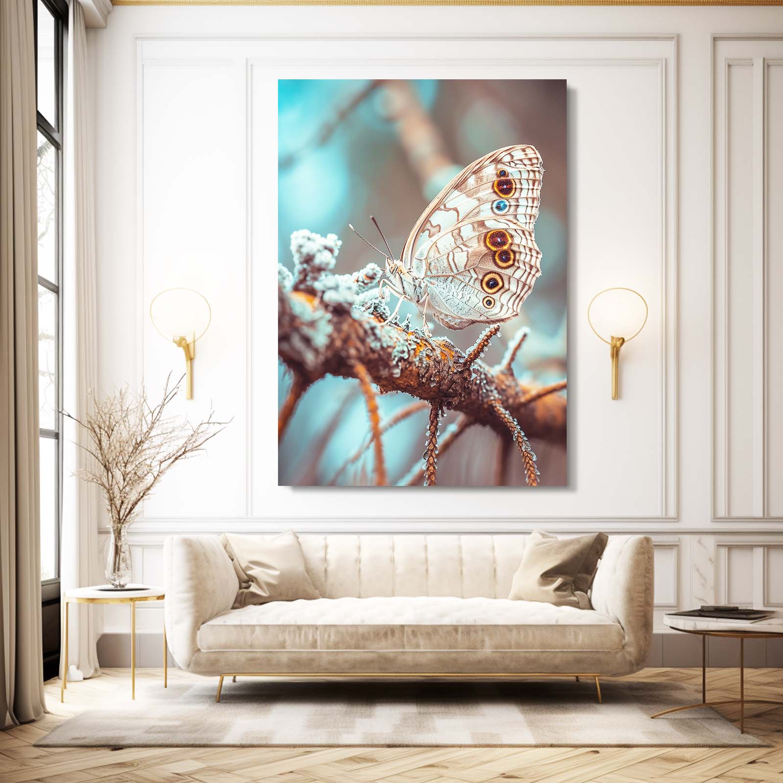 Frosted Butterfly Wall Art