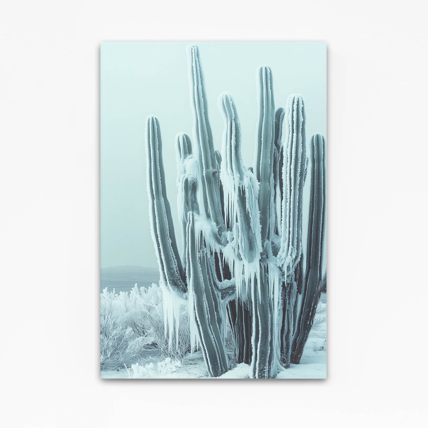 Frosted Mint Grove Cactus Wall Art – frosted mint grove cactus canvas print