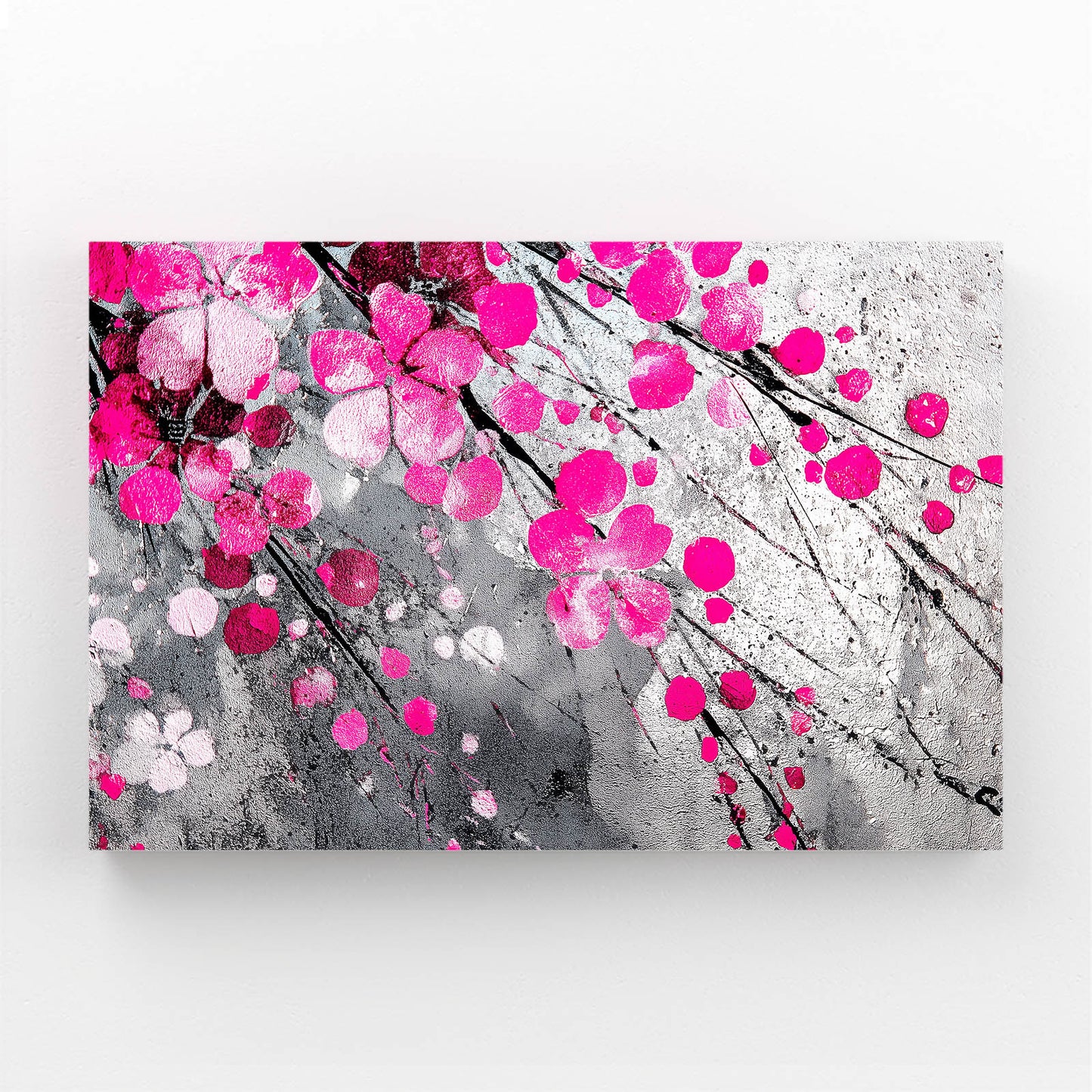 Fuchsia Gray Bloom Cherry Blossom Prints – fuchsia gray bloom cherry blossom canvas print