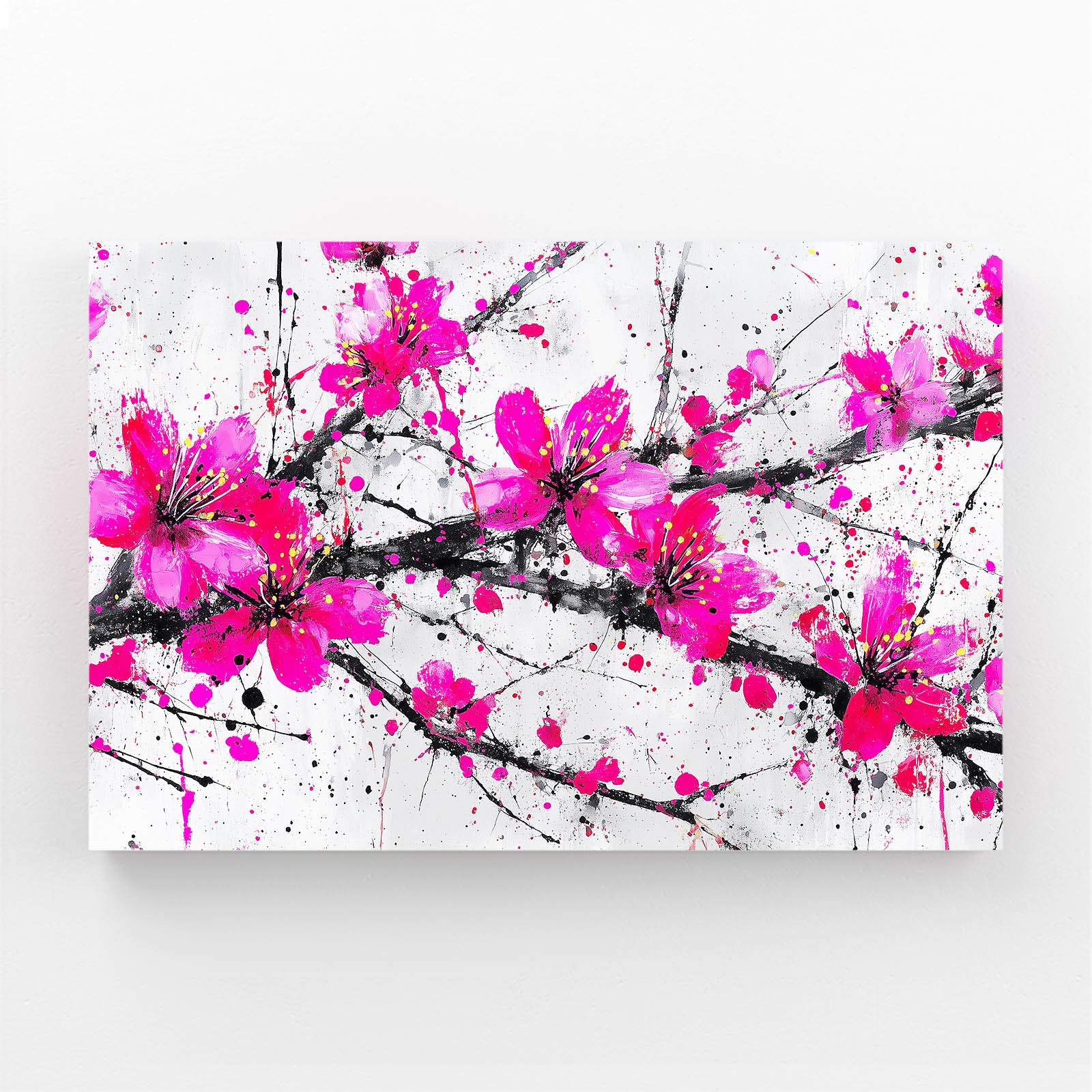 Fuchsia Spray Cherry Blossom Wall Decor – fuchsia spray cherry blossom canvas print
