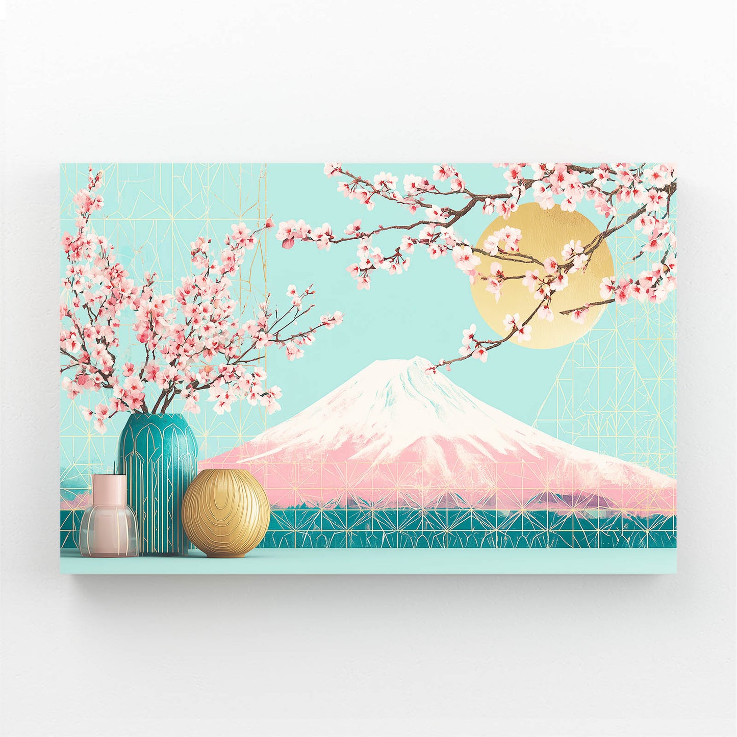 Fuji Vases Cherry Blossom Canvas Art – fuji vases cherry blossom canvas print