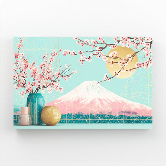 Fuji Vases Cherry Blossom Canvas Art – fuji vases cherry blossom canvas print