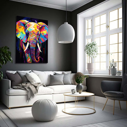 Full Colors Elephant Wall Art