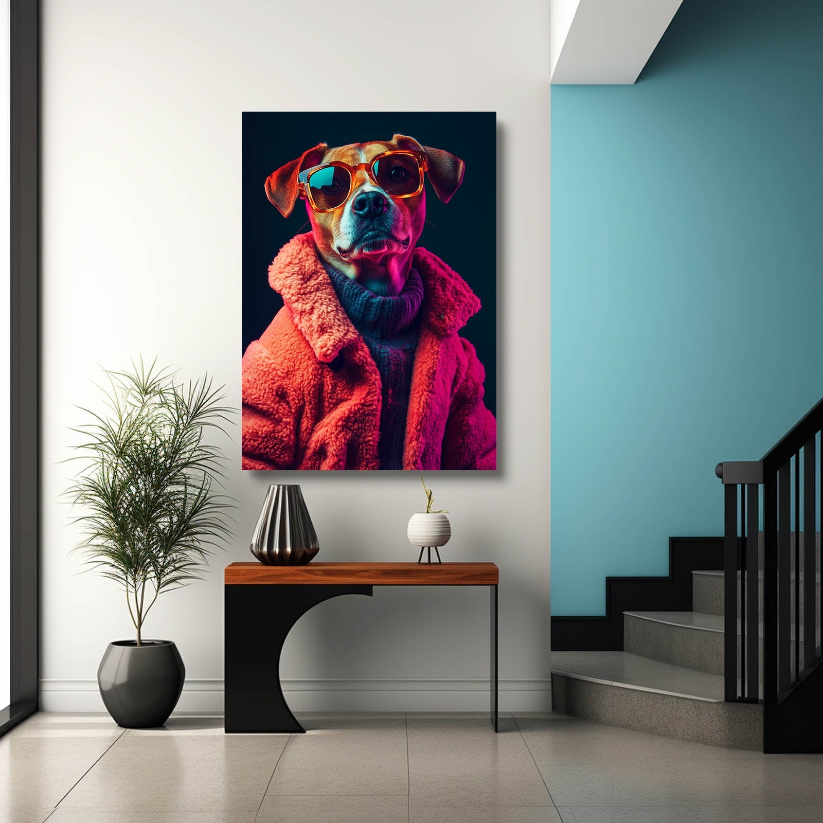 Funny Dog Canvas Art