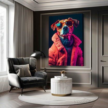 Funny Dog Canvas Art