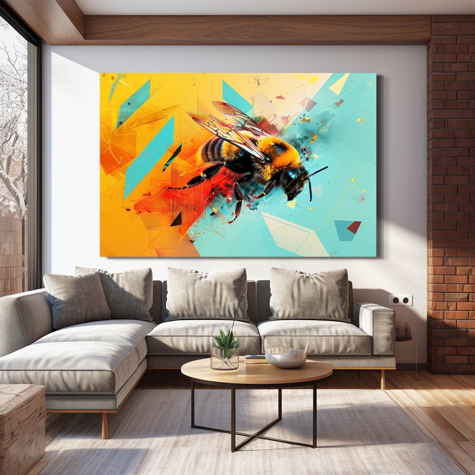 Futurist Vector Bee Art