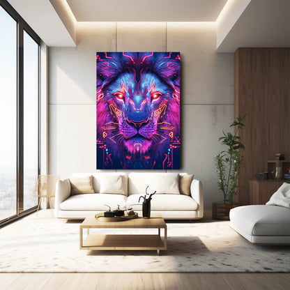 Futuristic Lion Wall Art