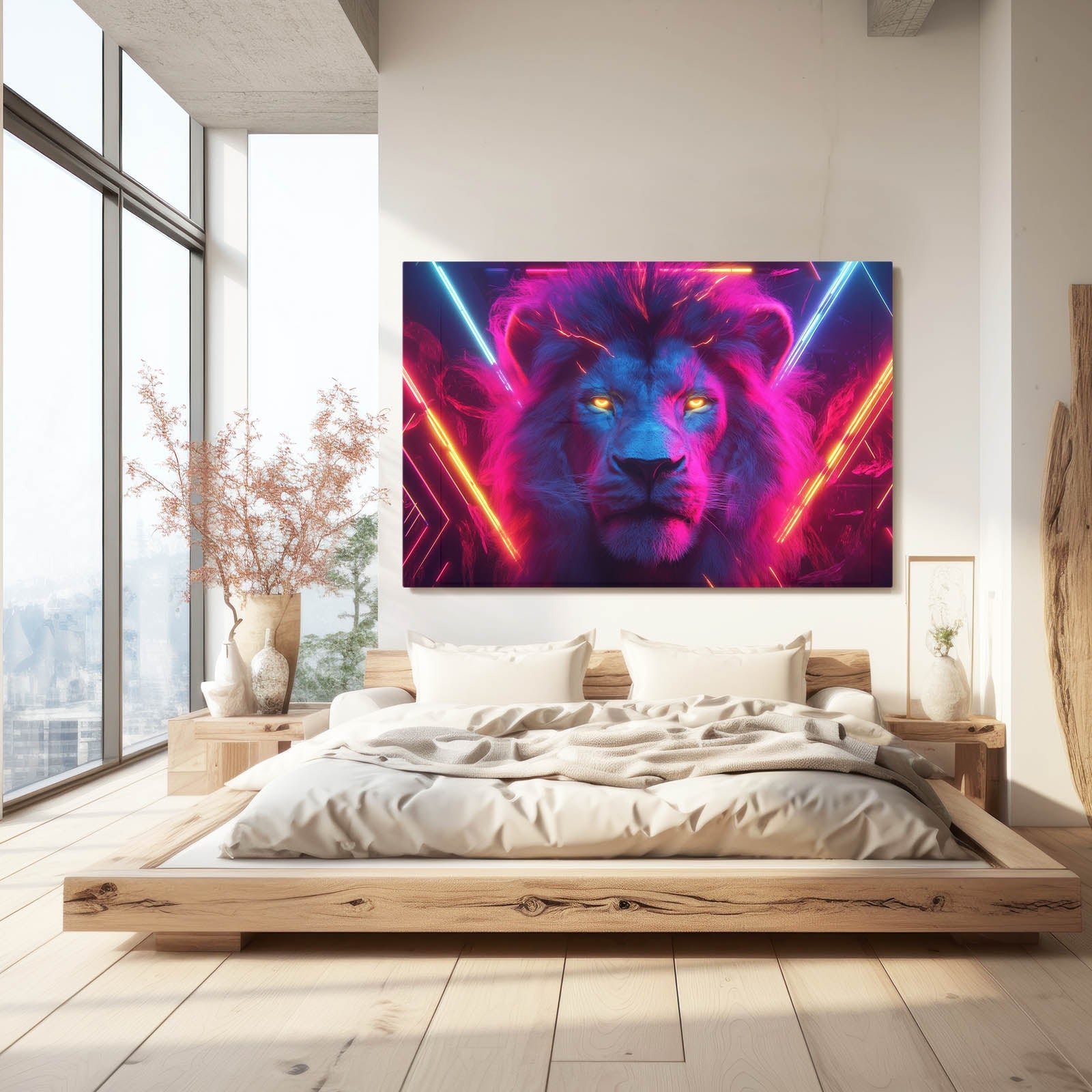 Futuristic Majesty Lion Wall Decor