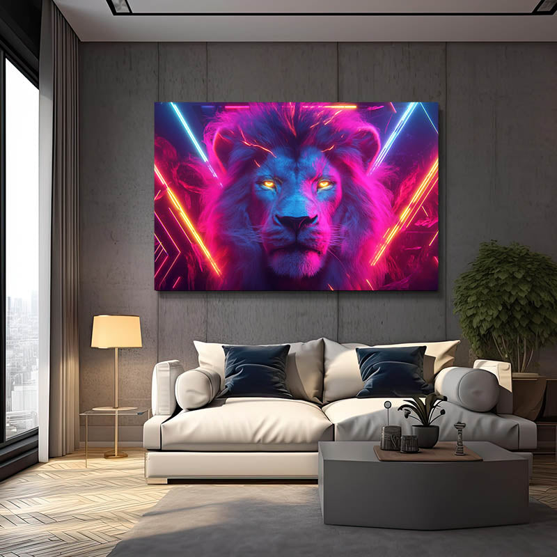 Futuristic Majesty Lion Wall Decor