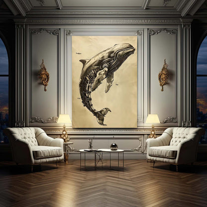 Futuristic Whale Art