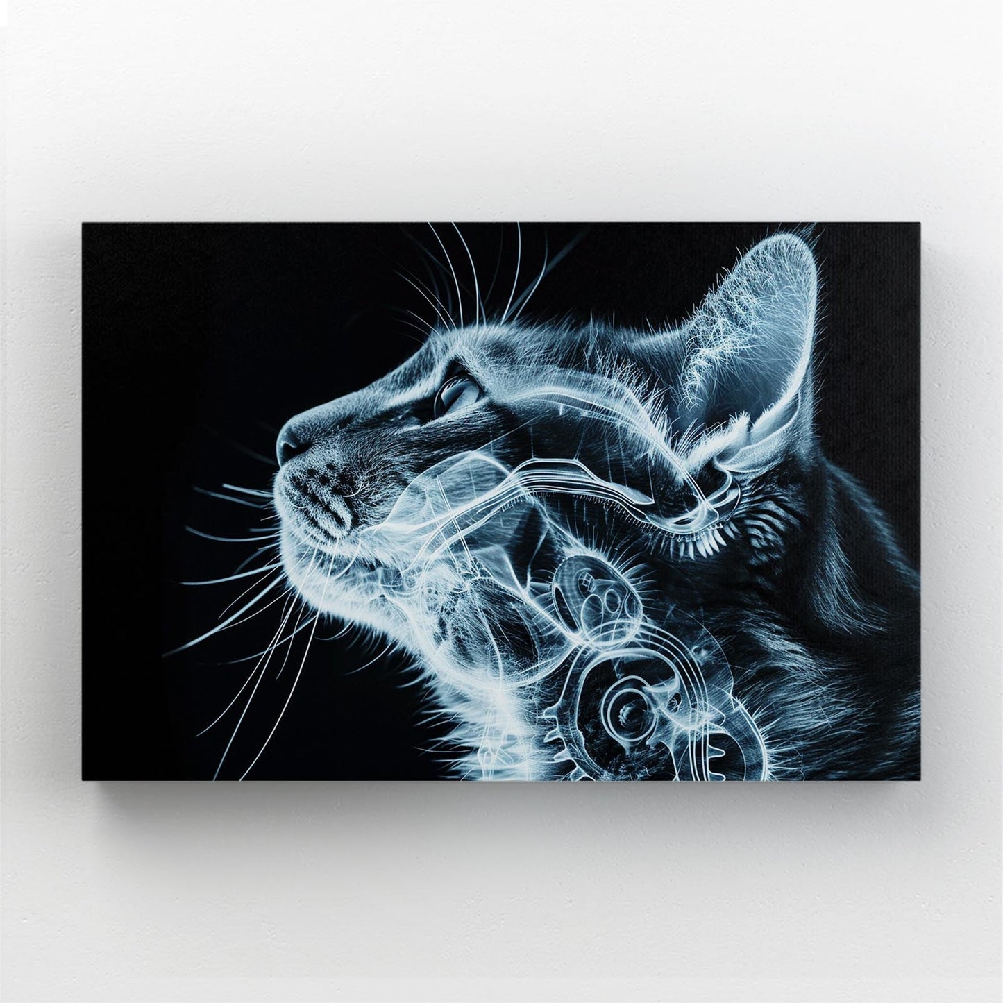 Futuristic X-Ray Cat Art