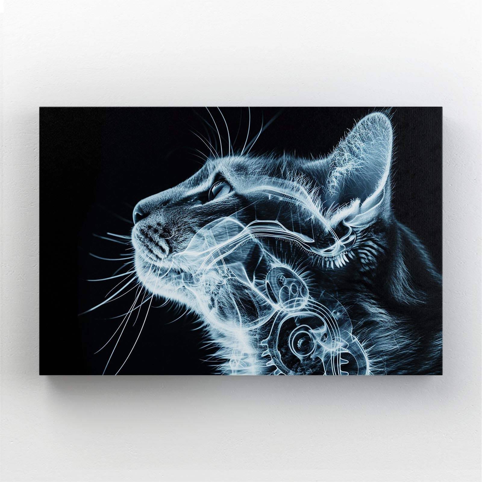 Futuristic X-Ray Cat Art