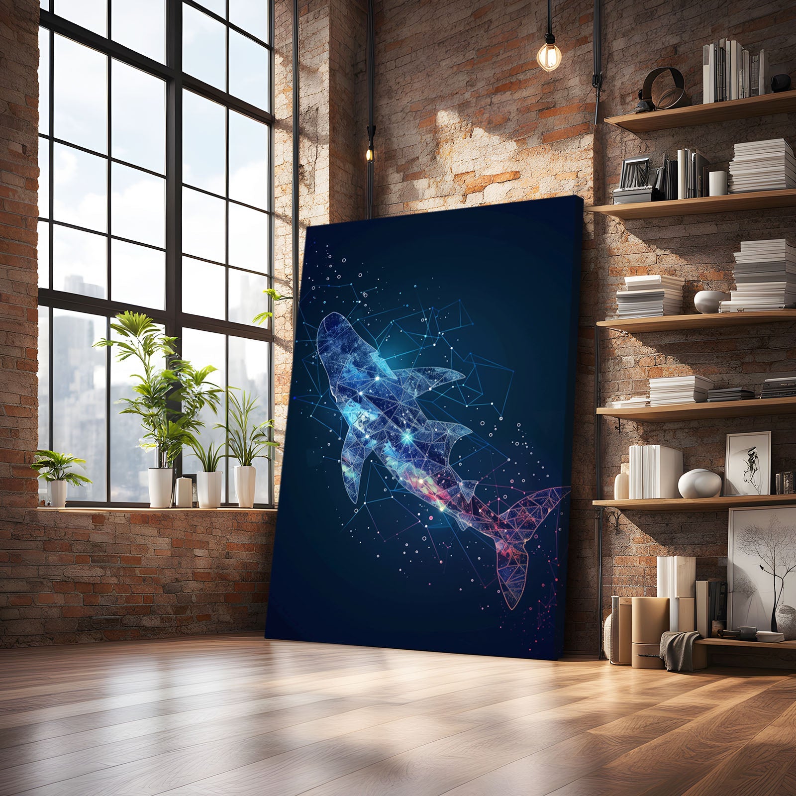 Galactic Night Whale Art