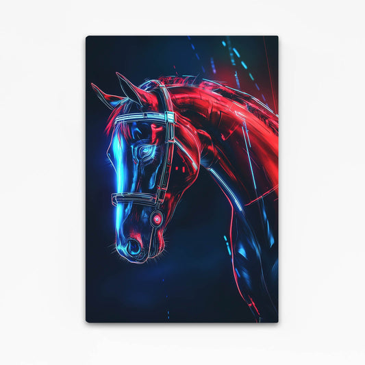 Gaming Horse Canvas – angled canvas view on white background