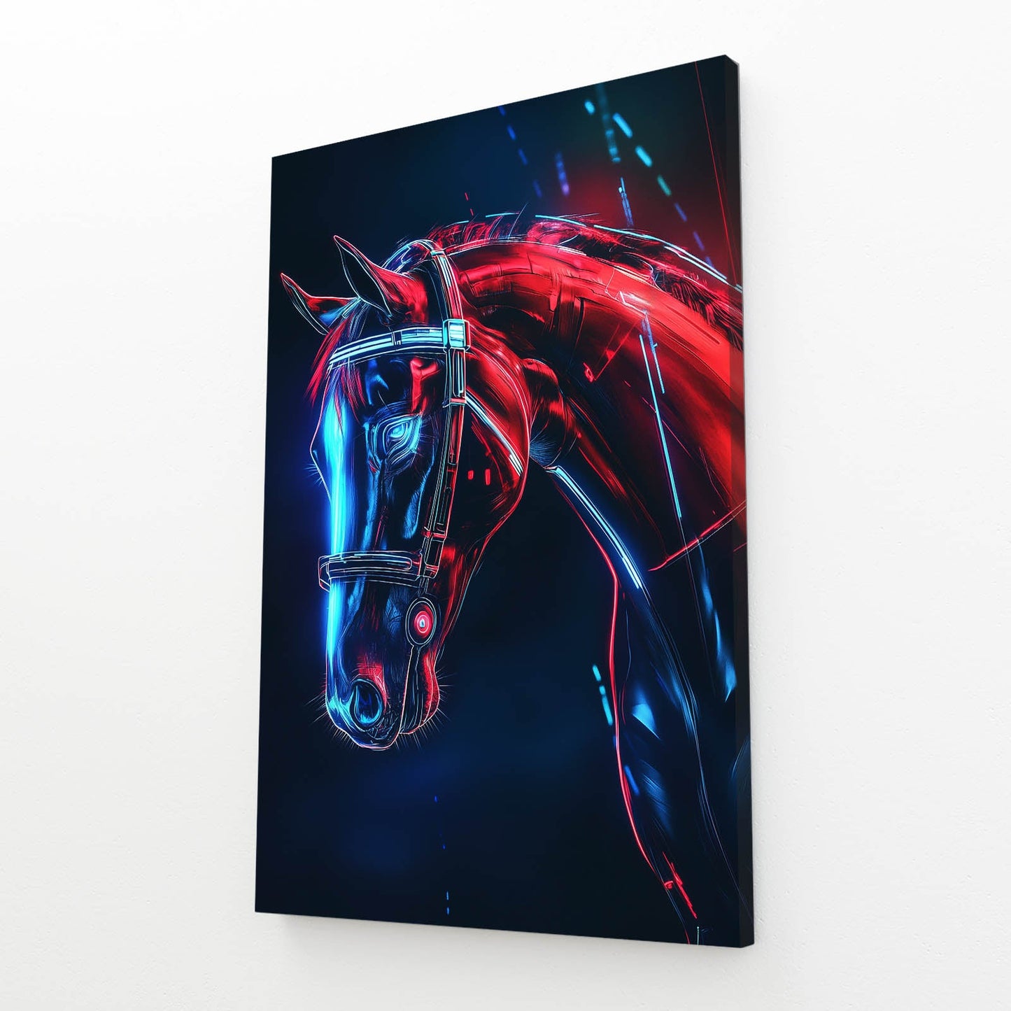 Gaming Horse Canvas – angled canvas view on white background