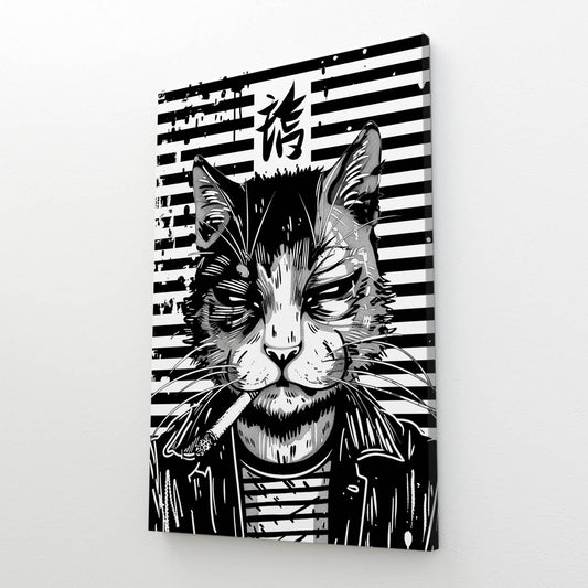 Gangster Attitude Cat Wall Art