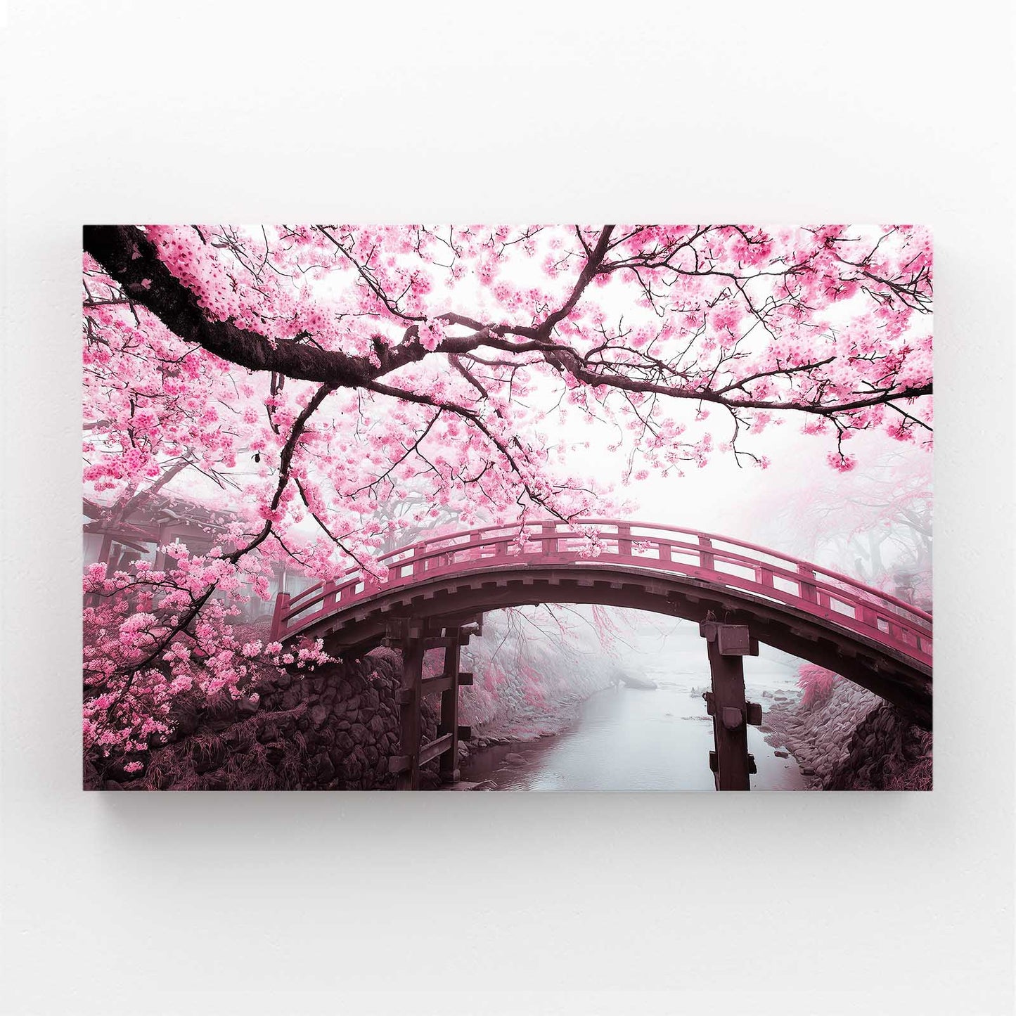 Garden Bridge Cherry Blossom Prints – garden bridge cherry blossom canvas print
