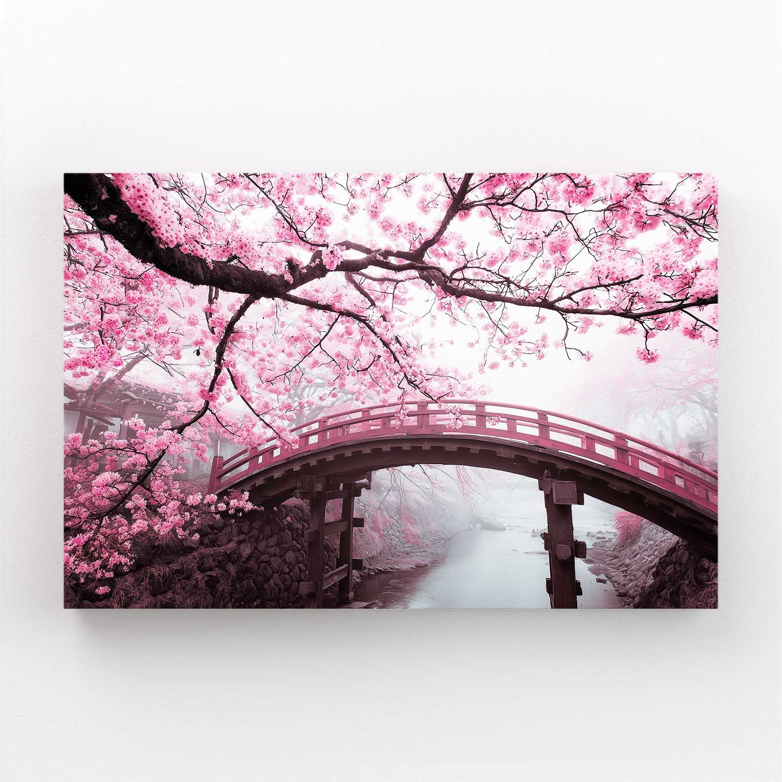 Garden Bridge Cherry Blossom Prints – garden bridge cherry blossom canvas print