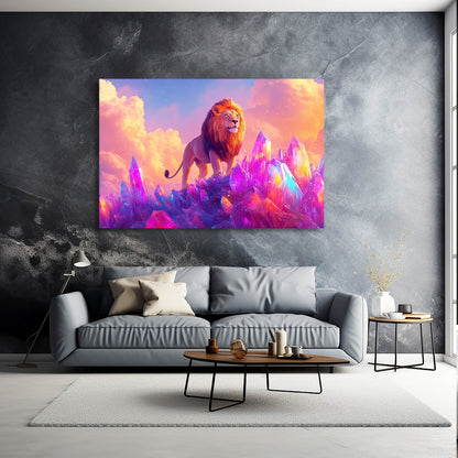 Gemstone Lion Wall Art